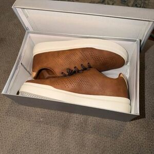 Boys Brown Leather Sneakers